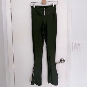 Military Green Flare Leggings